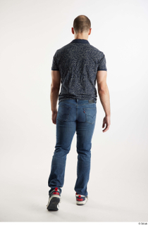 Serban  1 back view blue jeans blue t shirt…